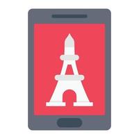 ilustração em vetor torre eiffel móvel em um icons.vector de qualidade background.premium para conceito e design gráfico.