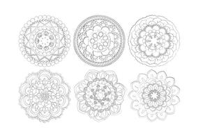 Coleção Shapes Flower Mandala vetor