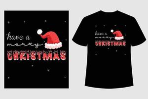 design de camiseta de dia de natal ou dia de natal vetor