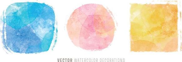 decorações em aquarela de vetor. plano de fundo para título e logotipo vetor