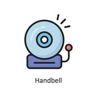 handbell vetor cheio de ilustração de design de ícone de contorno. símbolo de limpeza no arquivo eps 10 de fundo branco