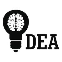 logotipo da ideia do cérebro, estilo simples vetor