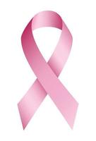 ícone de câncer de fita rosa, estilo realista vetor