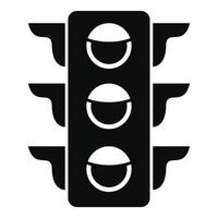 ícone de semáforo de faixa de pedestres, estilo simples vetor