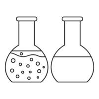 ícone de sonda suja de frasco de água, estilo de estrutura de tópicos vetor