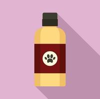 ícone de garrafa de xampu para cachorro, estilo simples vetor
