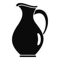 ícone do jarro de água, estilo simples vetor