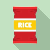 ícone do pacote de arroz vermelho, estilo simples vetor