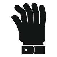 ícone de mão, estilo preto simples vetor