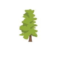 ícone da árvore do abeto, estilo simples vetor