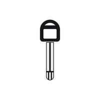 ícone de chave de carro, estilo simples vetor