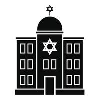 ícone da sinagoga judaica, estilo simples vetor