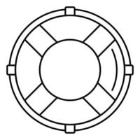 ícone de solução de bóia salva-vidas, estilo de estrutura de tópicos vetor
