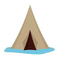 ícone da barraca do alasca, estilo simples vetor