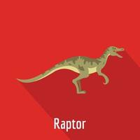 ícone de raptor, estilo simples. vetor