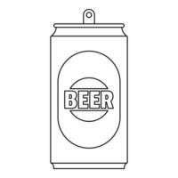 ícone de lata de cerveja, estilo de estrutura de tópicos. vetor
