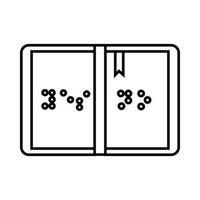 ícone braille, estilo de estrutura de tópicos vetor