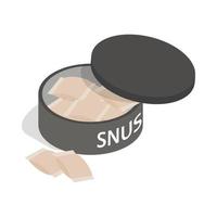 snus sueco, ícone de tabaco de mascar vetor