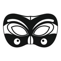 ícone de máscara de carnaval de olhos, estilo simples vetor