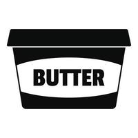 ícone de pacote de plástico de manteiga, estilo simples vetor