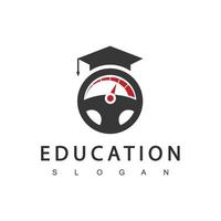 design de logotipo educacional. logotipo da escola de condução vetor