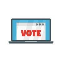ícone de votação online, estilo simples vetor