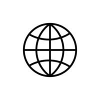 modelo de design de vetor de ícone do globo