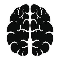 ícone do cérebro humano, estilo simples vetor