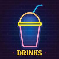 logotipo de bebidas, estilo simples vetor