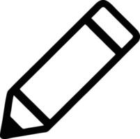 ícone de lápis em imagem vetorial preta, ilustração de lápis em preto sobre fundo branco, um design de caneta em um fundo branco vetor