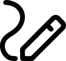 ícone de lápis em imagem vetorial preta, ilustração de lápis em preto sobre fundo branco, um design de caneta em um fundo branco vetor