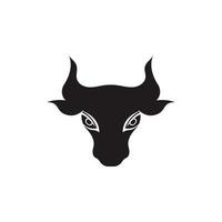 ícone de vetor de logotipo de cabeça de touro