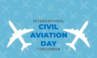 dia internacional da aviação civil vetor