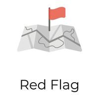 bandeira vermelha da moda vetor