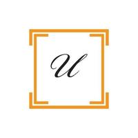 letra u modelo de design de logotipo de vetor de unidade abstrata corporativa de negócios