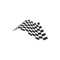 ícone de bandeira de corrida, modelo de logotipo de bandeira de corrida de design simples vetor