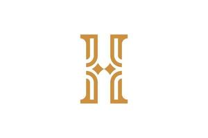 design de logotipo de letras h vetor