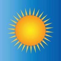símbolo do sol de verão. ilustração de ícone de clima quente para design gráfico, modelo da web, aplicativos móveis. vetor