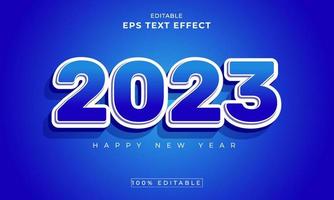 2023 efeito de texto de ano novo pro download vetor