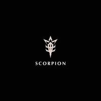 logotipo de escorpião vetor de arte de linha símbolo animal modelo de design de ícone vetor plano