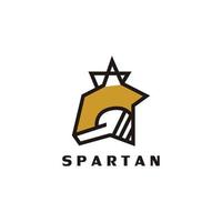 vetor plano de modelo de design de ícone de logotipo espartano