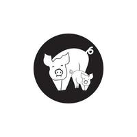 ilustração vetorial de ícone e símbolo de porco vetor