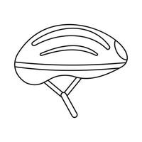 ícone de capacete de bicicleta, estilo de estrutura de tópicos vetor