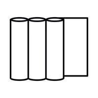 rolos de ícone de papel, estilo de estrutura de tópicos vetor