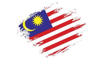design de vetor de bandeira de textura da malásia