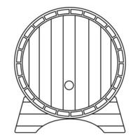 ícone do barril de cerveja, estilo de estrutura de tópicos. vetor