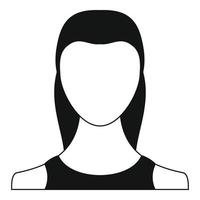vetor de ícone de avatar feminino simples
