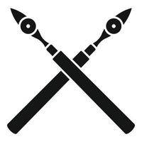 ícone da ferramenta caneta arquiteto, estilo simples vetor