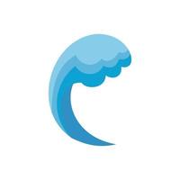 ícone do oceano de água de onda, estilo simples vetor