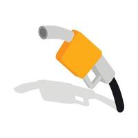 ícone de arma de posto de gasolina, estilo 3d isométrico